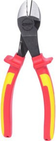 KS Tools ERGOTORQUE VDE Kraft-Seitenschneider aus Stahl in Rot, Länge: 185 mm - Bild 1