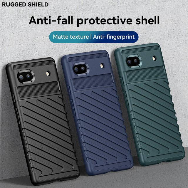 Stoßfeste Silikon-Handyhülle für Google Pixel 6a in Blau - Bild 1