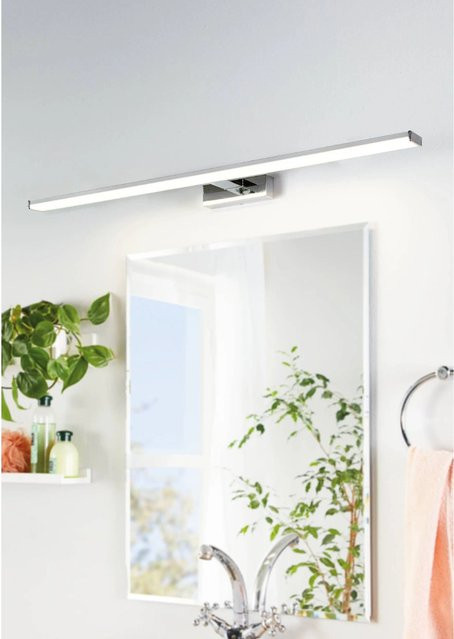 Eglo LED Spiegelleuchte Pandella Weiß-Chrom-Silber für das Badezimmer mit 13,5W und Breite: 120 cm - Bild 1