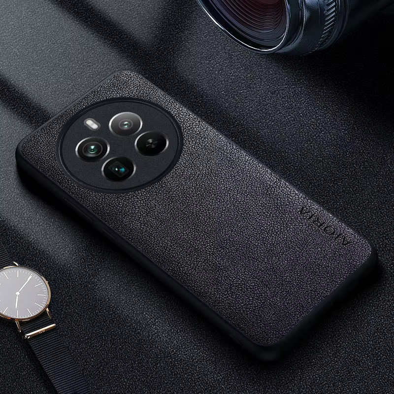 Premium Leder Handyhülle im Business Style für Realme 12 Pro Plus, 12X 5G und 12 Plus in Grün - Bild 2