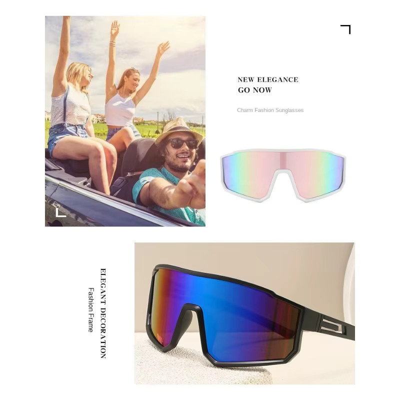 Samjune Sportsonnenbrille, Vollrand, Multicolor, Kunststoff, Wrap - Bild 2
