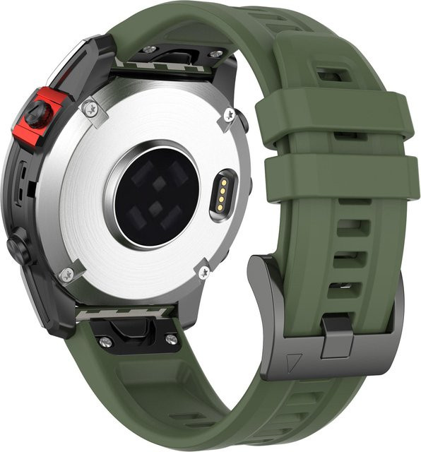 SH-YU1 Uhrenarmband Silikon, 26mm, Schwarz, Unisex - Bild 1