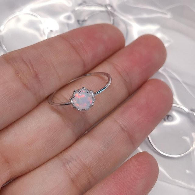 Ring 925 Silber, Opal, Damen - Bild 1