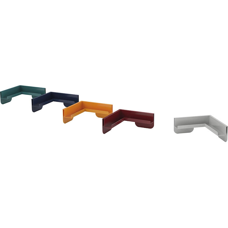 Magnetoplan Eck-Ablageleiste für Infinity Wall in Lichtgrau RAL 7035 aus Metall - Bild 2