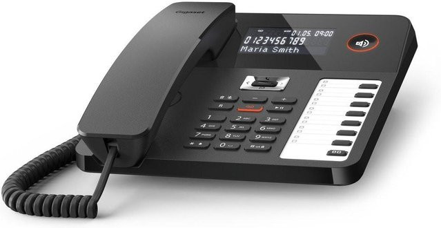 Gigaset DESK 800A Schnurgebundenes Wand- und Tischtelefon mit Anrufbeantworter und LCD-Anzeige in Schwarz - Bild 2