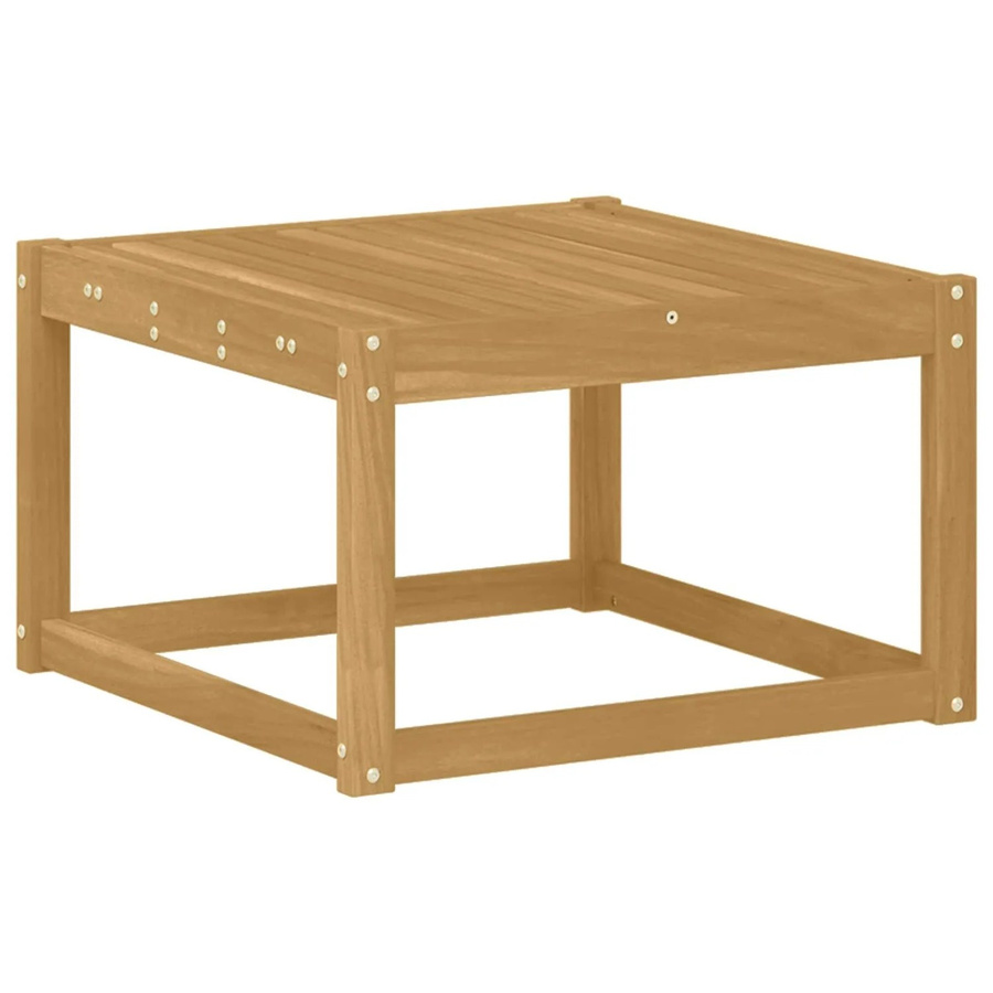 vidaXL Outdoor-Sofagarnitur 5-tlg. aus Akazienholz in L-Form mit Kissen und Couchtisch, Farben: Weiß, Beige und Braun - Bild 2