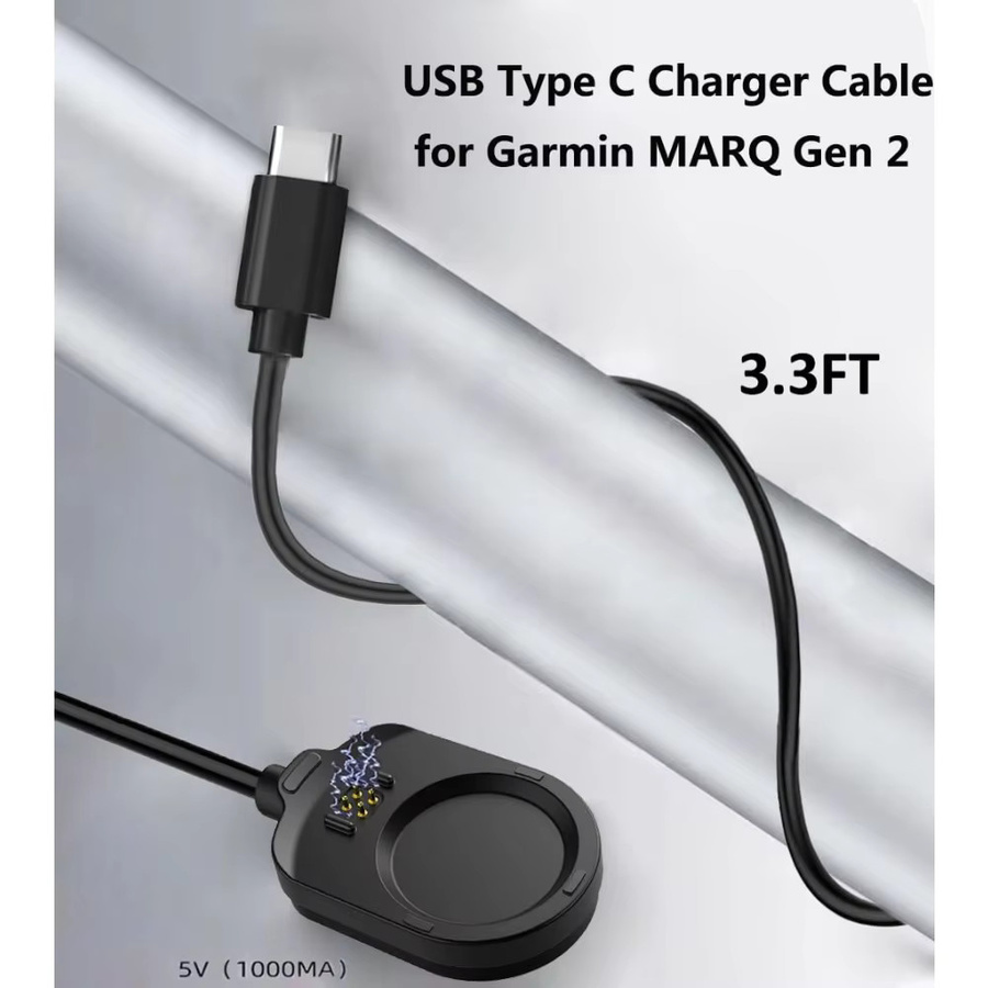Garmin Smartwatch-Ladegerät, USB-C, Silikon, Schwarz - Bild 4
