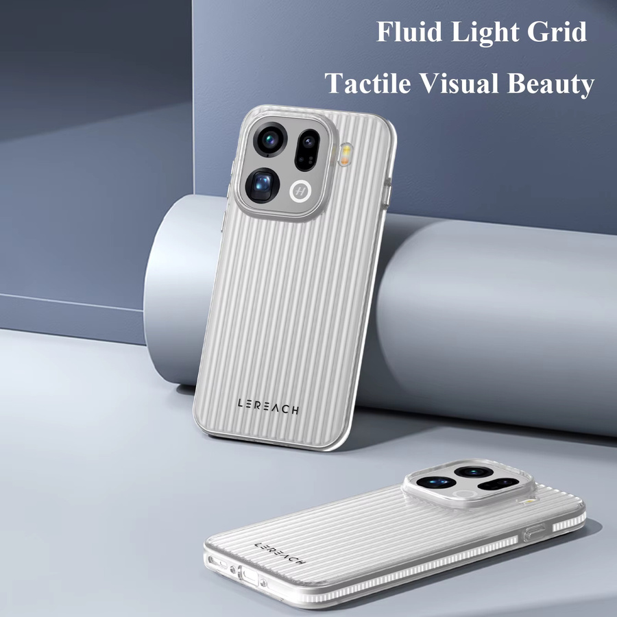 Lereach Handyhülle für OPPO Find X9 Pro und OPPO Find X9, geripptes mattes Design, rutschfest und fingerabdruckresistent, Schwarz oder Transparent - Bild 4