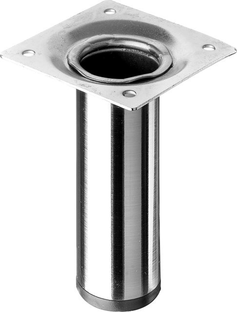 Hettich Tischbein Edelstahl-Optik Silber Durchmesser: 3 cm, Höhe: 10 cm - Bild 1