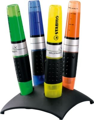 STABILO Textmarker Luminator Set mit 4 farbsortierten Chisel-Spitzen - Bild 1