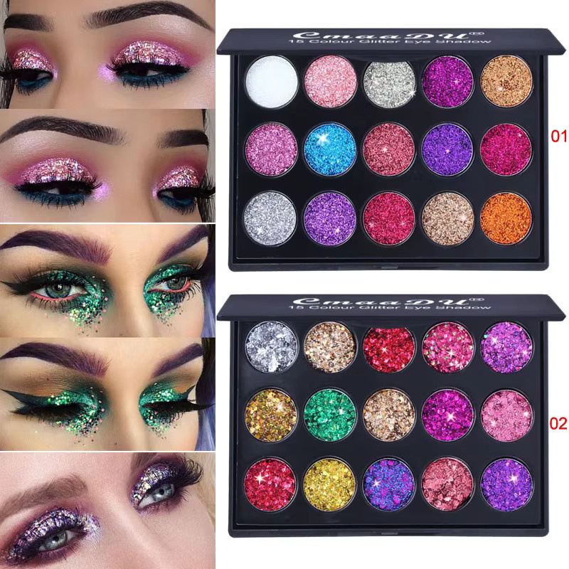CmaaDu Lidschatten-Palette, 15 Farben, schimmernd, Unisex - Bild 2