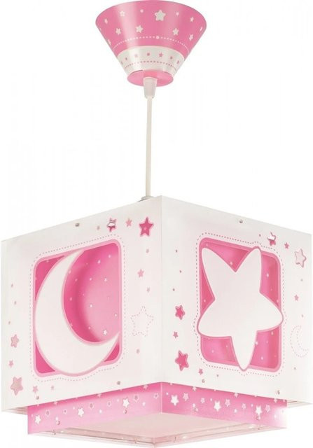 Dalber Kinderzimmer Deckenlampe Luna und Sterne in Rosa und Transparent - Bild 1