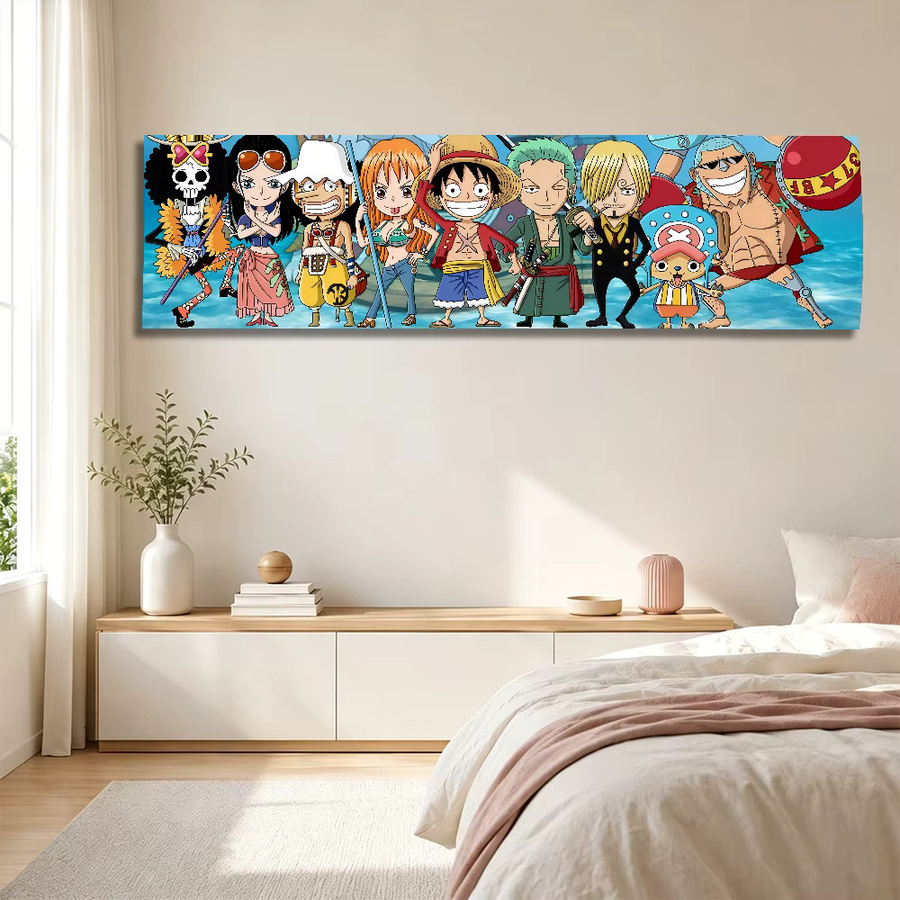 Bandai One Piece Strohhut-Crew Wandteppich mit Luffy Zoro und Sanji Illustration in Multicolour - Bild 2