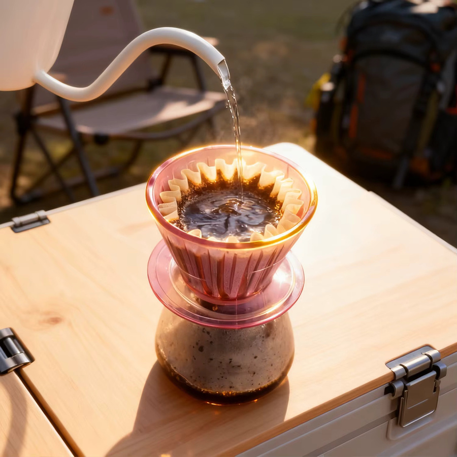 YRP Kaffee-Dripper B75 mit Kristallauge, hitzebeständiger Kaffeefilter für 1-2 Tassen, Kaffeebereiter und Barista-Werkzeug in Transparent, rund - Bild 2