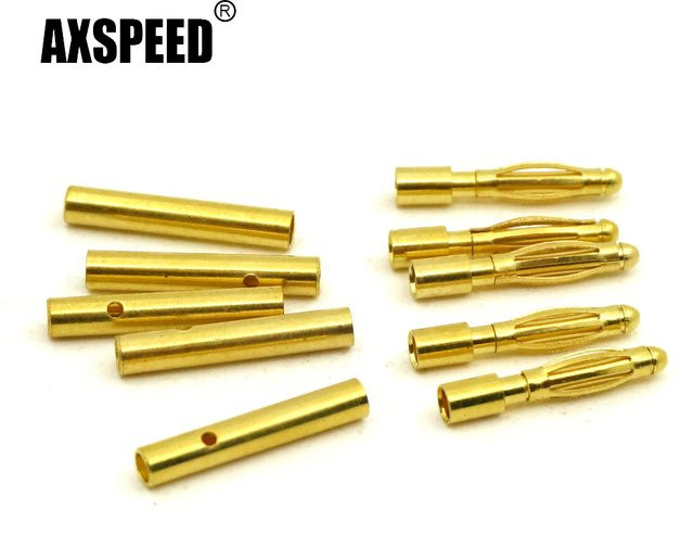 AXSPEED Bullet-Bananenstecker, Gold, 10 Paar, Zubehör - Bild 1