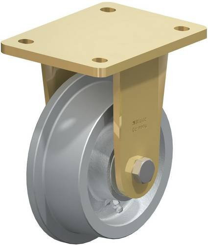 Blickle Bockrolle BS-SPK 125K in Silber und Grau, Rad-Durchmesser: 125 mm, Tragfähigkeit: 900 kg - Bild 1