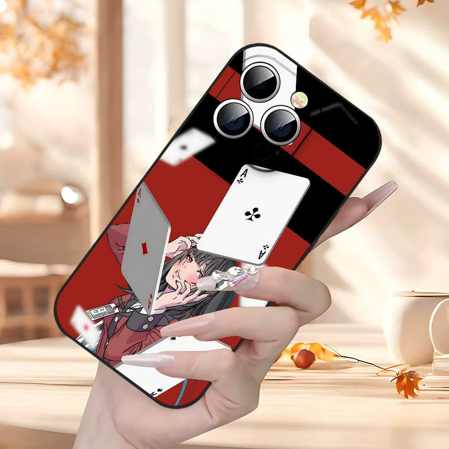 Anime K-Kakegurui Handyhülle Schwarz passend für iPhone 17, 16, 15, 14, 13, 11 Pro Max, Plus, X, XR, XS Max und Mini - Bild 6