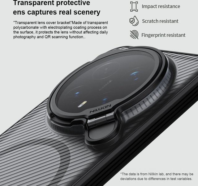 Nillkin Camshield Prop Magnetische Hülle für Honor Magic 8 Pro 5G in Schwarz mit Kameraschutz und Ständer - Bild 1