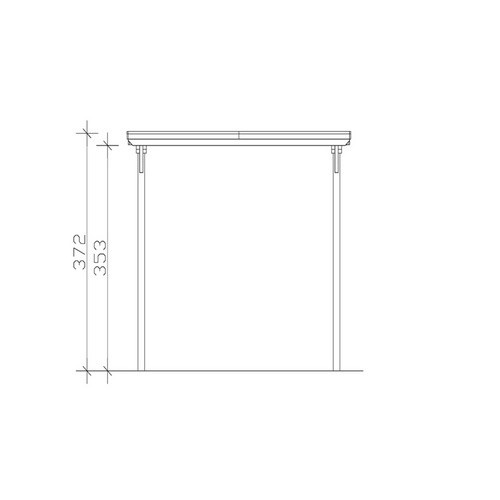 SKANHOLZ Carport Emsland 2 in Weiss, B/T: 404 x 846 cm, Firsthöhe: 372 cm - Bild 2