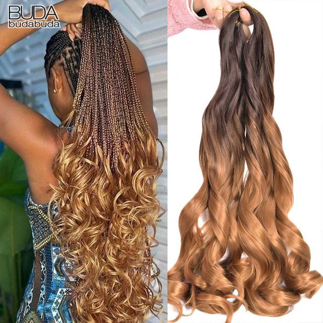BUDABUDABUDA Haarspray, Französische Locken, 24 Zoll, Damen, Synthetisch - Bild 1