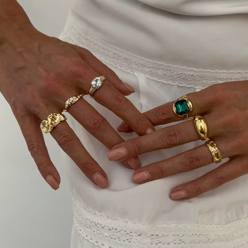LENNIK Ring-Set, Kristall, Gold, Damen - Bild 3