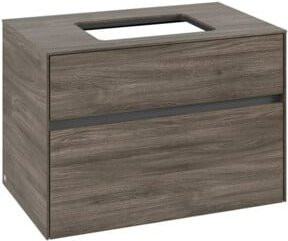V&B Waschtischunterschrank Collaro in Stone Oak mit mittiger Waschtischöffnung, B/T/H: 80 x 54,8 x 50 cm - Bild 1