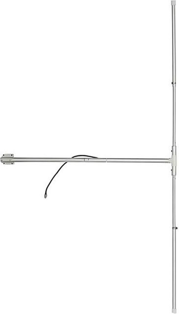 SignalPlus T-förmige FM-Halbwellen-Dipolantenne in Silber mit 3,5dBi einstellbarer Verstärkung für 88-108MHz, kompatibel mit 200W-Sendern und DP100 - Bild 1