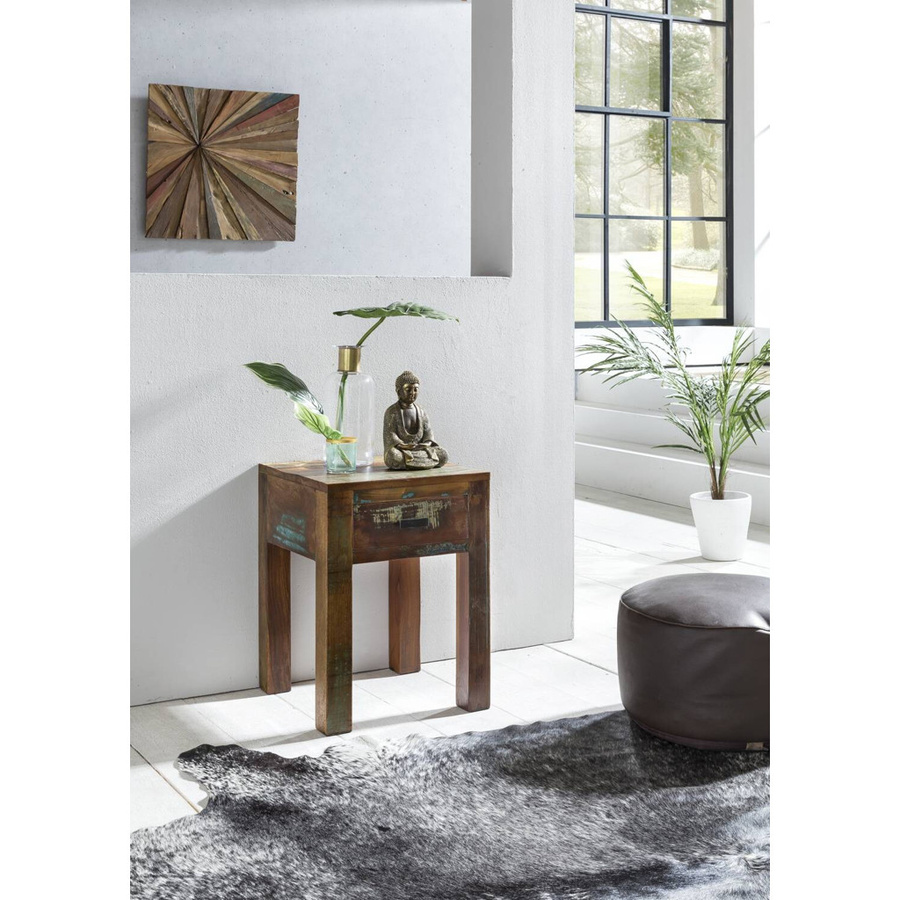 Wohnling Nachtkonsole aus Mangoholz in Braun, orientalisch, B/H/T: 40 x 55 x 40 cm - Bild 2