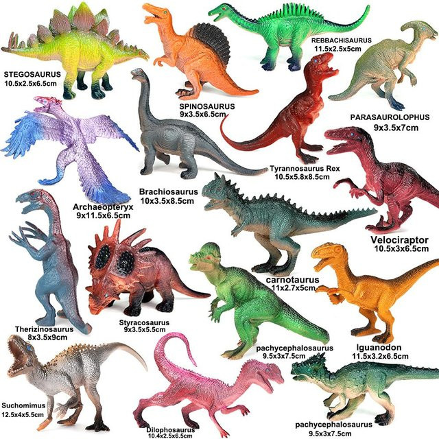 Linyi toy car Dinosaurier Actionfiguren, Stegosaurus, Brachiosaurus, Tyrannosaurus Rex, ab 6 Jahren - Bild 1