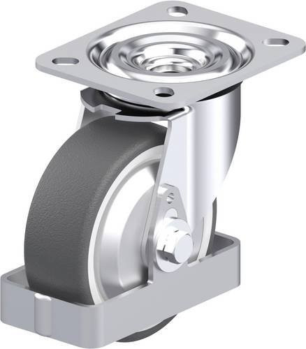 Blickle L-POTH 100R-FA-FS Stahlblech-Lenkrolle in Grau mit 100 mm Rad-Durchmesser und 250 kg Tragfähigkeit - Bild 1