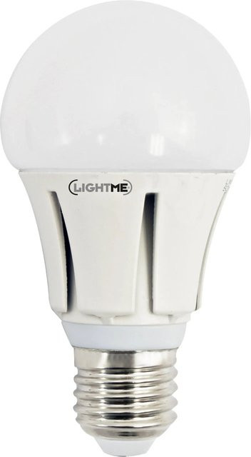 LightMe LED-Leuchtmittel E27 Glühlampenform A60 in Weiß mit 8 W und 810 lm, Höhe: 10,7 cm, Durchmesser: 6 cm - Bild 1