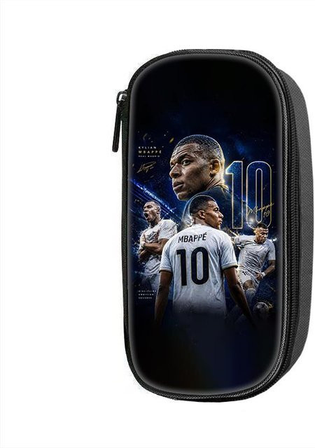 Fancy Style Studio M-Mbappe Muster Federmäppchen und Kosmetiktasche in Blau mit großem Fassungsvermögen für Schule und Sport - Bild 1