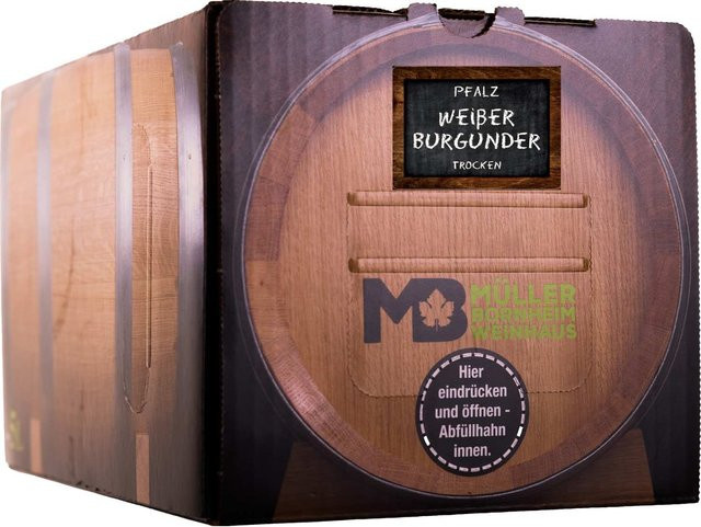 Weinhaus Müller Bornheim, Weißer Burgunder, trocken, Weißwein, 5 l - Bild 1