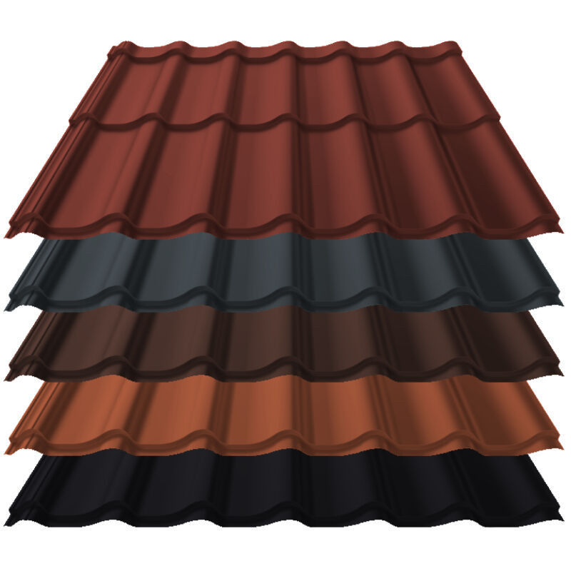 Pfannenblech Kingas Eco+ von Blachotrapez GmbH aus Stahl in Mehrfarbig mit einer Modullänge von 350 mm und 0,50 mm Materialstärke - Bild 1