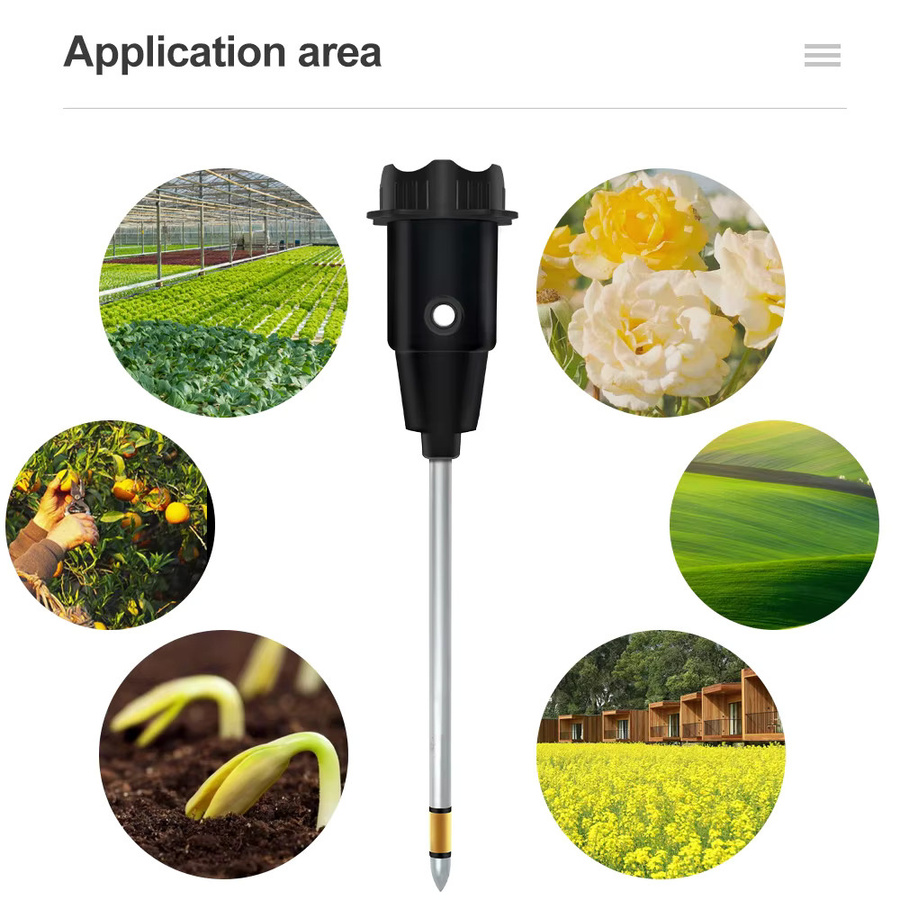 JUANJUAN Boden-pH-Feuchtigkeitsmesser in Schwarz mit 295 mm Metallsonde für Garten und Blumen - Bild 2