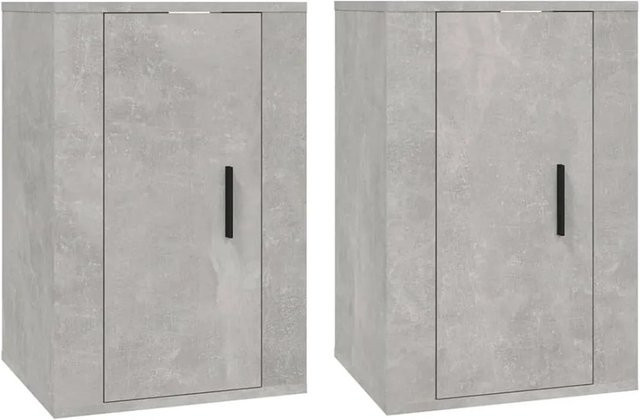 vidaXL TV-Wandschränke 2er-Set Betongrau, Wandmontage für das Wohnzimmer, B/T/H: 40 x 34,5 x 60 cm - Bild 1