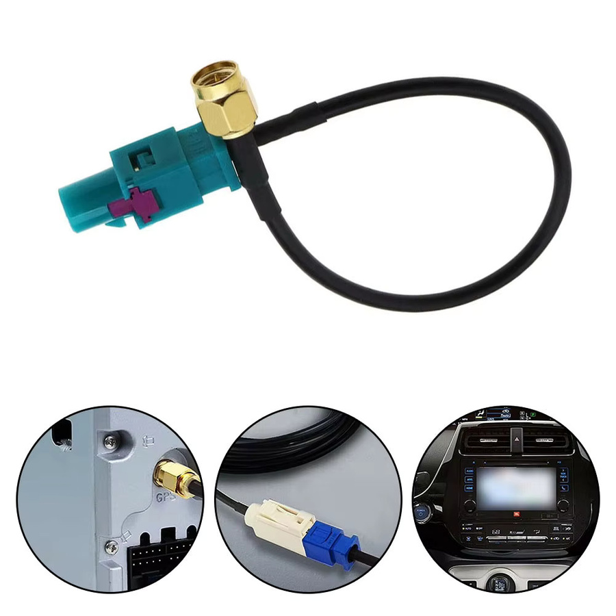 Universal Antennen Adapter Kabel RG174 mit Fakra-Z auf SMA Stecker für GSM, GPS, DAB und TV in Multicolor - Bild 2