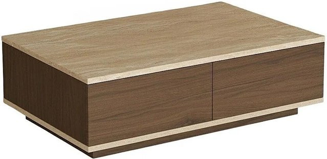 Lotula Couchtisch Modern in Dunkelbeige, rechteckig, Breite: 90 cm - Bild 1