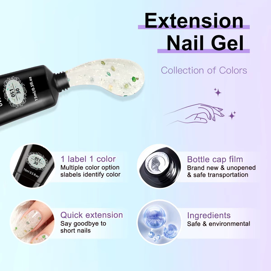 DUOLINGDAI Poly Extension Gel, 15 ml, Transparent, Glänzend - Bild 3