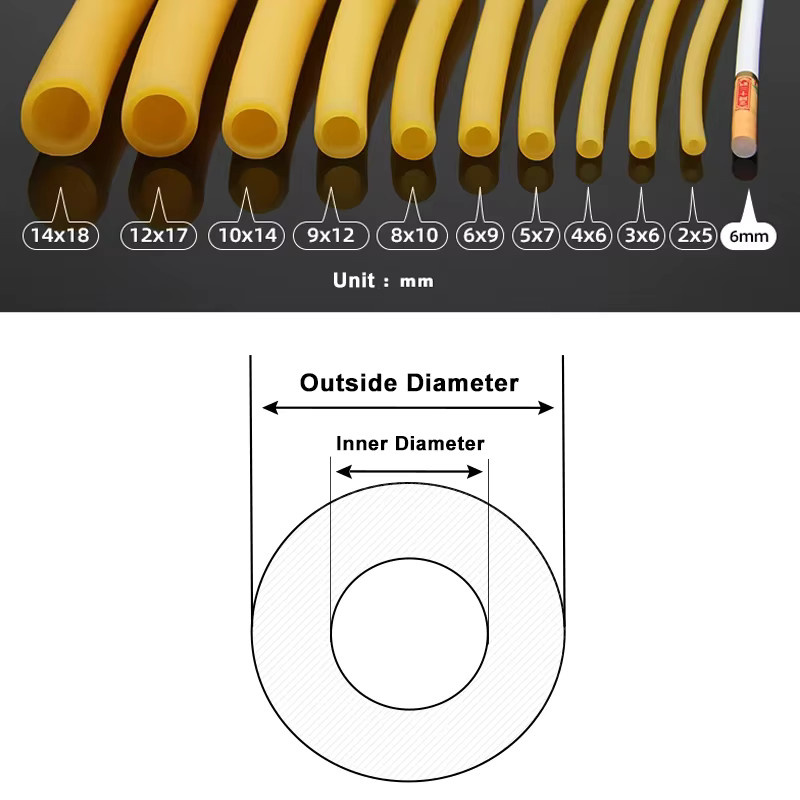 Idxod Natur Latex Gummischläuche Gelb, hochbelastbare medizinische chirurgische Schläuche, 1,6 bis 18 mm - Bild 2