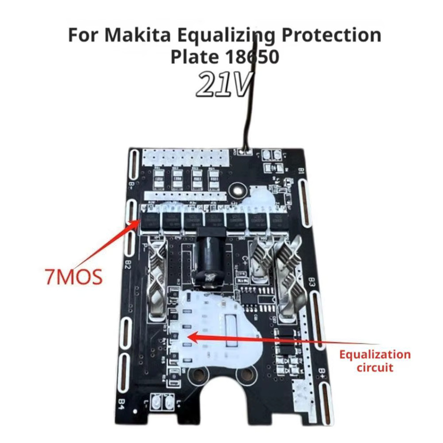 Makita Ersatz-PCB Platine für 21 V Akku-Winkelschleifer und elektrische Schraubenschlüssel in Schwarz - Bild 3