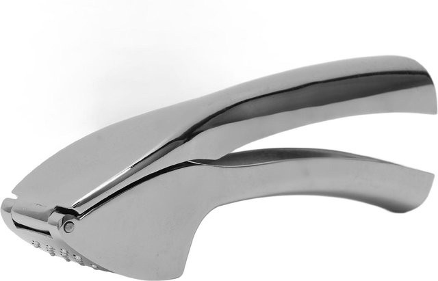 Manuelle Knoblauchpresse mfySpace aus Zinklegierung in Silber mit ergonomischem Griff - Bild 1