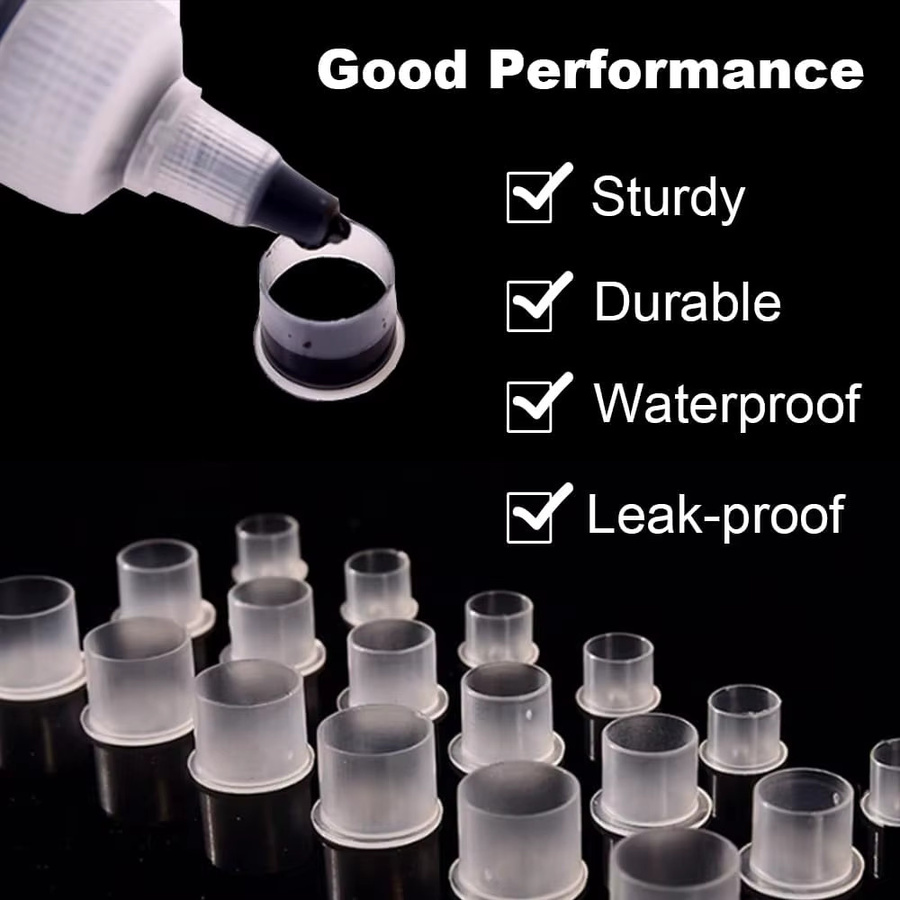 TRUE STAR Tattoo Ink Cups mit Basis, Einweg, 100 Stück - Bild 3