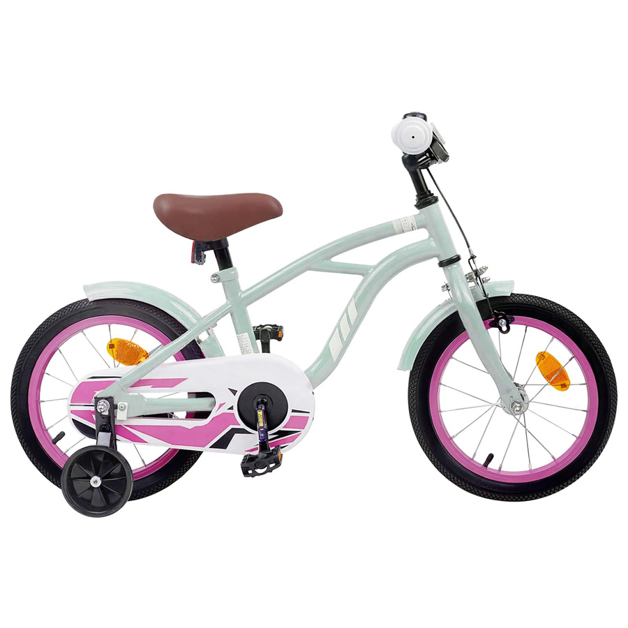 VD Home Furnishing Kinderfahrrad 14 Zoll Hellgrün für Alter 3-5 Jahre - Bild 2