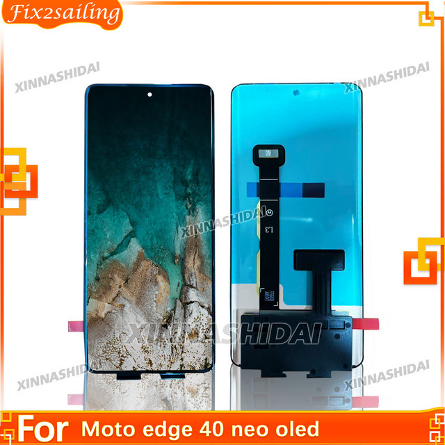 Motorola Edge 40 Neo OLED Display Ersatz Baugruppe mit Touchscreen Digitizer in Schwarz - Bild 1