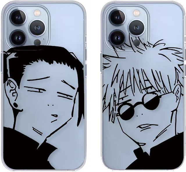 Soft Case Schutzhülle für iPhone mit Anime Gojo Satoru und Suguru Geto Design in Transparent - Bild 1