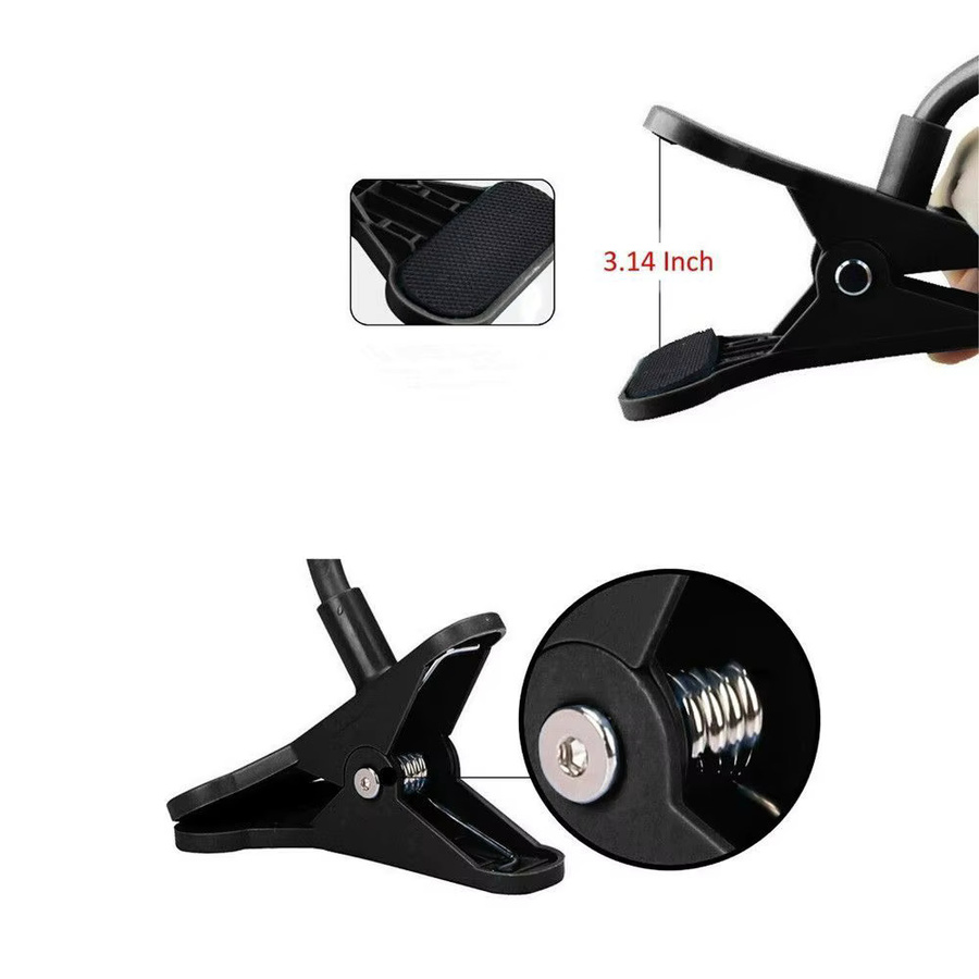 Flexibler 360 Grad Clip Handyhalter für Schreibtisch und Bett in Pink - Bild 2