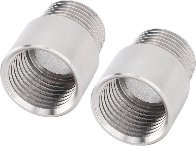 Igeteck Rohrverschraubungsadapter Set aus Edelstahl mit 1/2 Zoll NPT Außengewinde auf 1/2 Zoll NPT Innengewinde in Silber - Bild 1