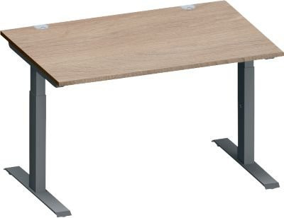 Schäfer Shop Genius Schreibtisch MODENA FLEX in Eiche und Anthrazit, höhenverstellbar, B/T/H: 120 x 80 x 65-85 cm - Bild 1