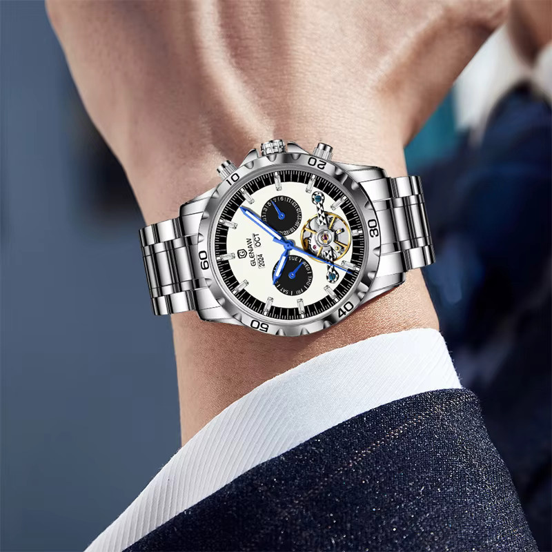 GLENAW Design Automatik-Armbanduhr, Edelstahl, Herren - Bild 6